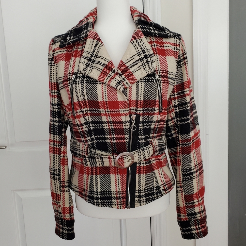 Express Jacket Wool Blend Crop Red. - image 1